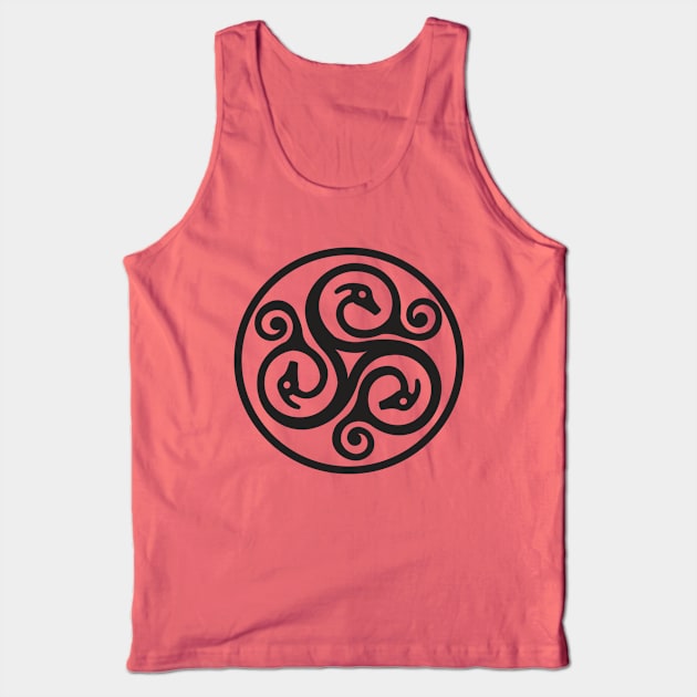 Celtic Coin - Black Design Tank Top by KneppDesigns